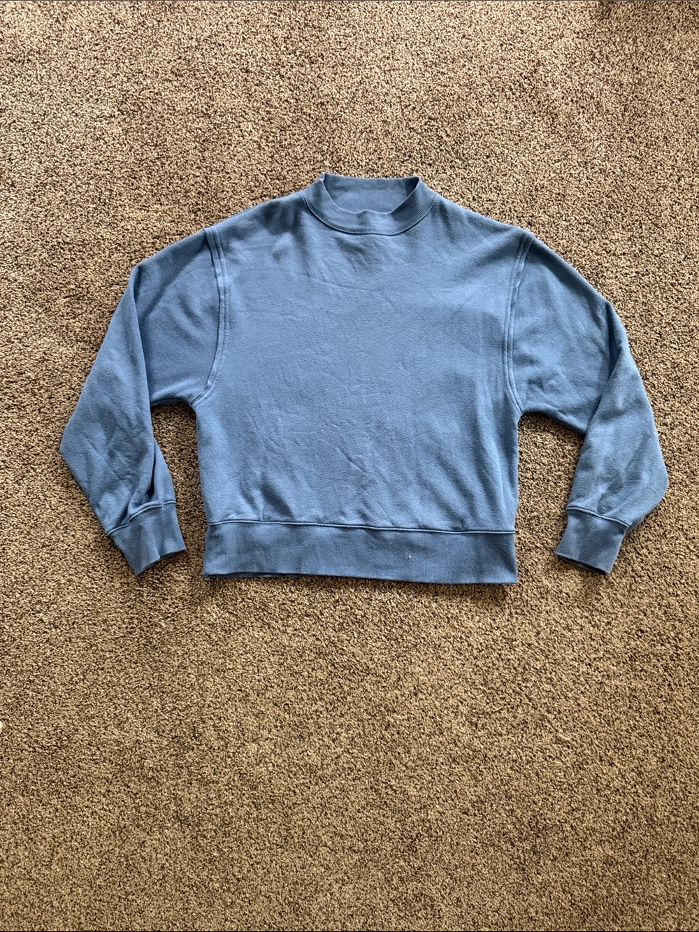 ALO Yoga Dusty Blue Mock Neck Sweatshirt